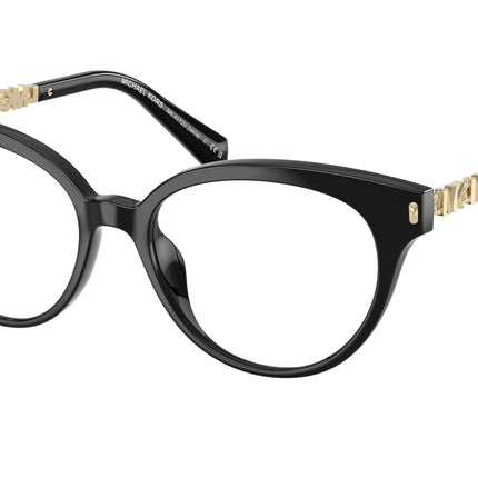 Michael Kors ISTRIA MK4172U Round Eyeglasses  3005-Black 51-140-16 - Color Map Black