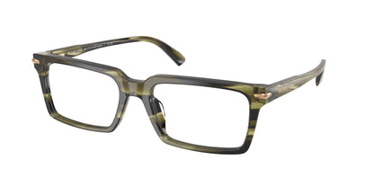 Michael Kors GRAND TARGHEE MK4173U Rectangle Eyeglasses  4040-Olive Horn 54-140-18 - Color Map Green