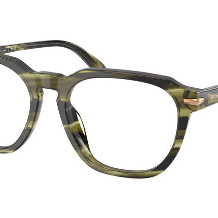 Michael Kors WOLF CREEK MK4174U Square Eyeglasses  4040-Olive Horn 54-145-18 - Color Map Green
