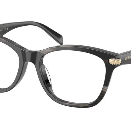 Michael Kors RONDA MK4175D Square Eyeglasses  4034-Black Horn 54-145-17 - Color Map Black