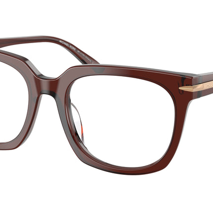 Michael Kors ONTARIO MK4176U Square Eyeglasses  3401-Brown Transparent 54-145-19 - Color Map Brown