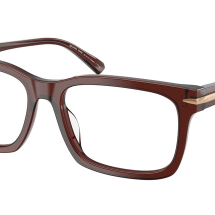 Michael Kors OTTAWA MK4177U Rectangle Eyeglasses  3401-Brown Transparent 55-145-17 - Color Map Brown