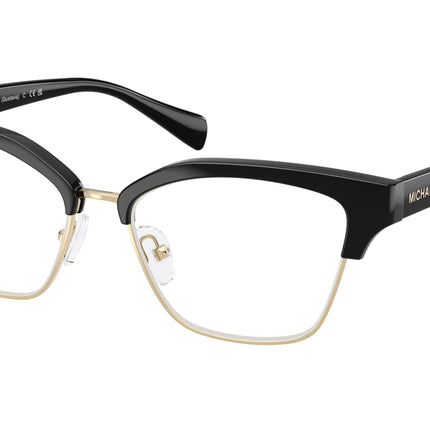 Michael Kors GUSTAVIA MK4178 Square Eyeglasses  3005-Black 54-140-16 - Color Map Black