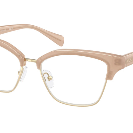 Michael Kors GUSTAVIA MK4178 Square Eyeglasses  4038-Dark Tan 54-140-16 - Color Map Brown