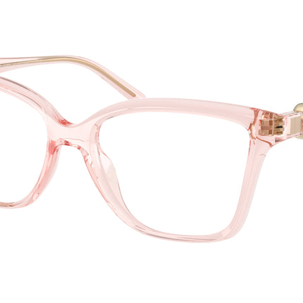 Michael Kors KOBE MK4180U Square Eyeglasses  3901-Light Pink Transparent 54-140-17 - Color Map Pink
