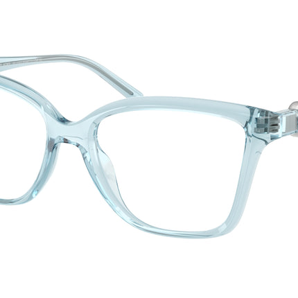 Michael Kors KOBE MK4180U Square Eyeglasses  4014-Denim Transparent 54-140-17 - Color Map Blue