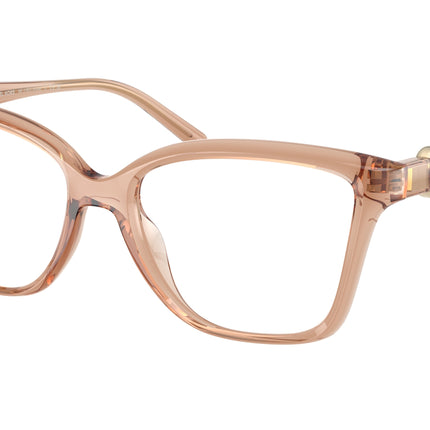Michael Kors KOBE MK4180U Square Eyeglasses  4051-Light Brown Transparent 54-140-17 - Color Map Brown