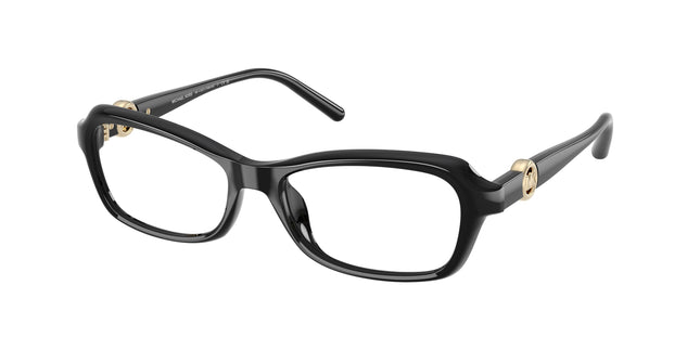 Michael Kors HAKONE MK4182U Round Eyeglasses  3005-Black 54-140-17 - Color Map Black