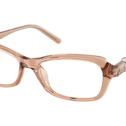 Michael Kors HAKONE MK4182U Round Eyeglasses  4051-Light Brown Transparent 54-140-17 - Color Map Brown