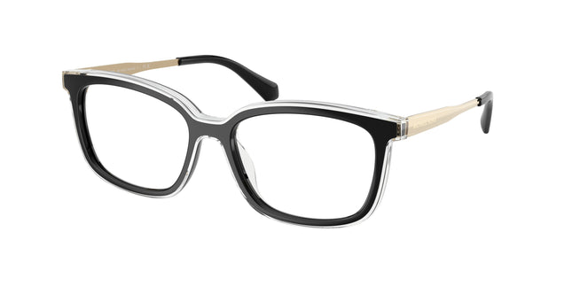 Michael Kors ASTURIAS MK4183U Square Eyeglasses  3005-Black 53-140-16 - Color Map Black