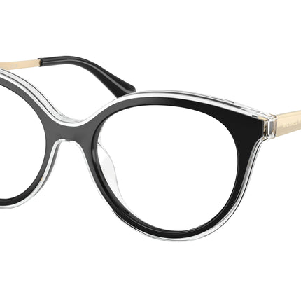 Michael Kors SITGES MK4184U Round Eyeglasses  3005-Black 51-140-17 - Color Map Black