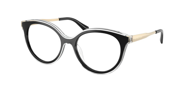 Michael Kors SITGES MK4184U Round Eyeglasses  3005-Black 51-140-17 - Color Map Black