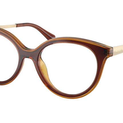 Michael Kors SITGES MK4184U Round Eyeglasses  3113-Dark Brown 51-140-17 - Color Map Brown