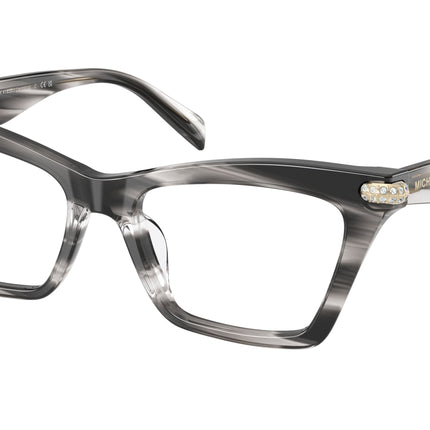 Michael Kors JAMAICA MK4185BU Cat Eye Eyeglasses  4034-Black Horn 52-140-17 - Color Map Black