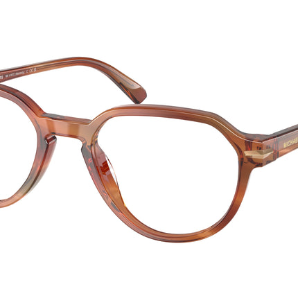 Michael Kors WESTERLY MK4187U Round Eyeglasses  4039-Brown Horn 52-145-20 - Color Map Brown