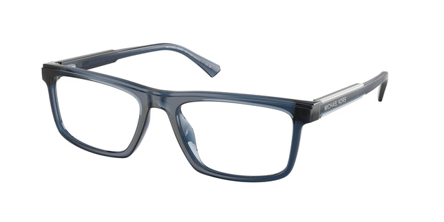 Michael Kors KAHULU MK4189U Rectangle Eyeglasses  3002-Navy Transparent 55-145-18 - Color Map Blue