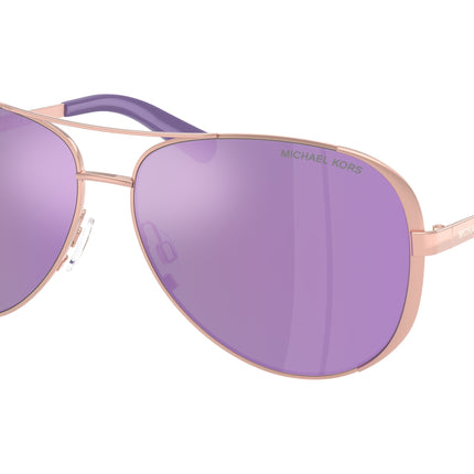 Michael Kors CHELSEA MK5004 Rectangle Sunglasses  10034V-Rose Gold 59-135-13 - Color Map Gold