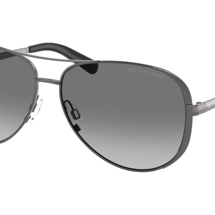 Michael Kors CHELSEA MK5004 Rectangle Sunglasses  101311-Gunmetal/Black 59-135-13 - Color Map Grey
