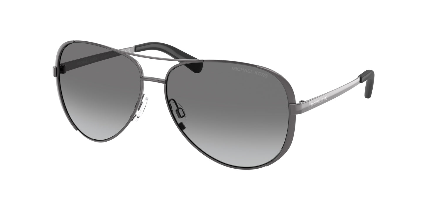 Michael Kors CHELSEA MK5004 Rectangle Sunglasses  101311-Gunmetal/Black 59-135-13 - Color Map Grey