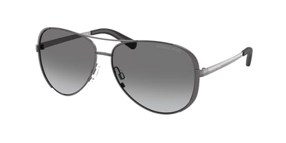 Michael Kors CHELSEA MK5004 Rectangle Sunglasses  101311-Gunmetal/Black 59-135-13 - Color Map Grey