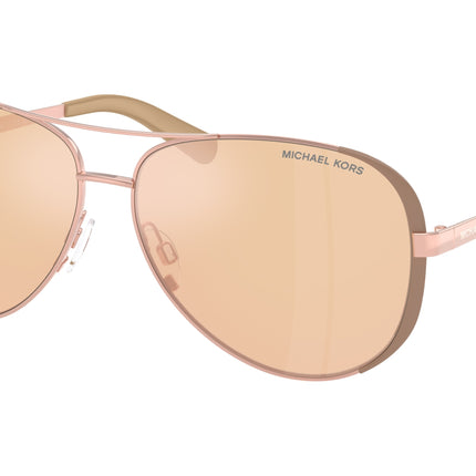 Michael Kors CHELSEA MK5004 Rectangle Sunglasses  1017R1-Rose Gold/Taupe 59-135-13 - Color Map Gold