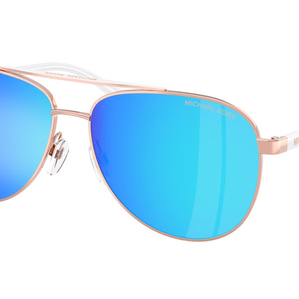 Michael Kors HVAR MK5007 Pilot Sunglasses  104525-Rose Gold/White 59-135-14 - Color Map Pink