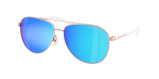 Michael Kors HVAR MK5007 Pilot Sunglasses  104525-Rose Gold/White 59-135-14 - Color Map Pink