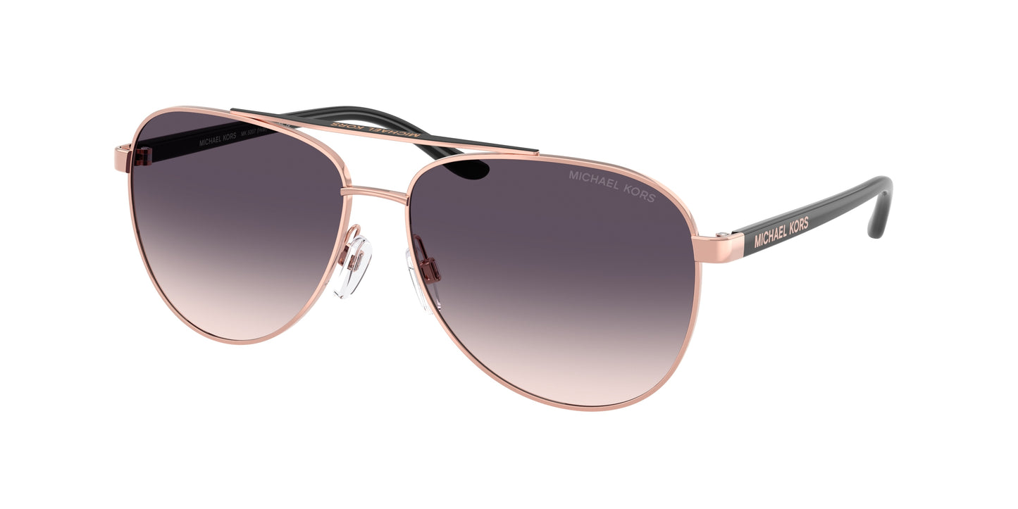 Michael Kors HVAR MK5007 Pilot Sunglasses  109936-Rose Gold 59-135-14 - Color Map Gold