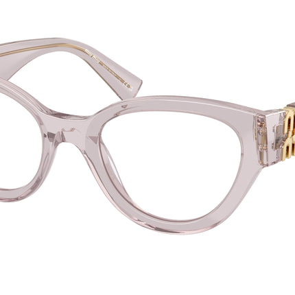 Miu Miu MU01VV Phantos Eyeglasses  12W1O1-Transparent Mauve 52-135-21 - Color Map Violet
