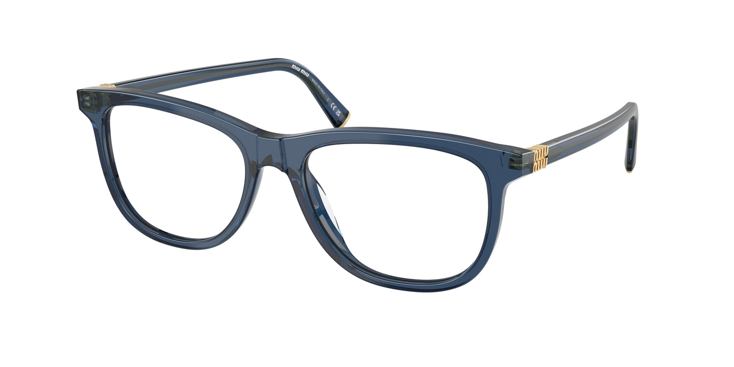 Miu Miu MU01WV Phantos Eyeglasses  08Q1O1-Blue Transparent 54-140-17 - Color Map Blue