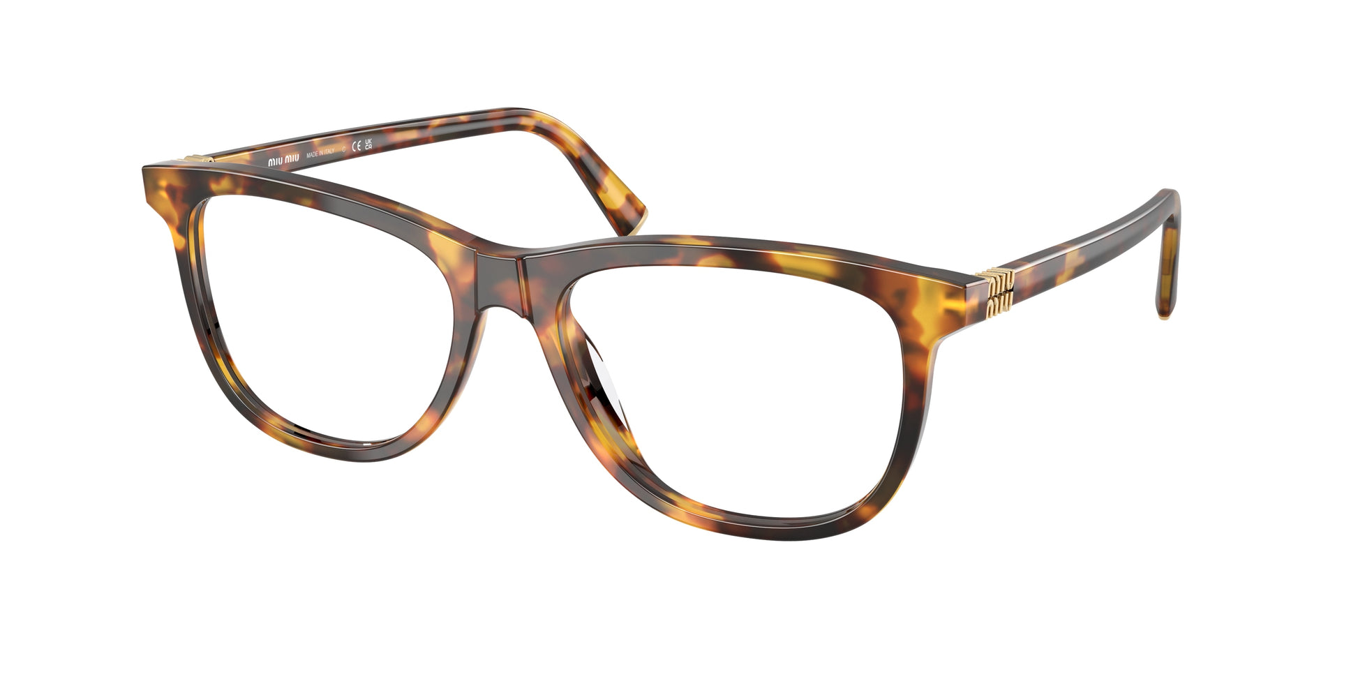 Miu Miu MU01WV Phantos Eyeglasses  14L1O1-Honey Havana 54-140-17 - Color Map Tortoise