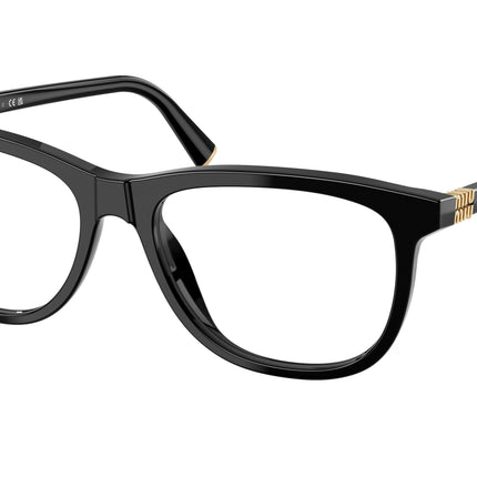 Miu Miu MU01WV Phantos Eyeglasses  16K1O1-Black 54-140-17 - Color Map Black