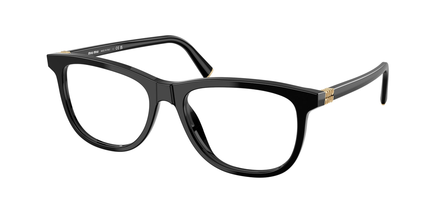 Miu Miu MU01WV Phantos Eyeglasses  16K1O1-Black 54-140-17 - Color Map Black