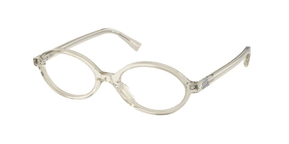 Miu Miu MU01XV Oval Eyeglasses  12U1O1-Hemp Trasparent 50-140-18 - Color Map Grey