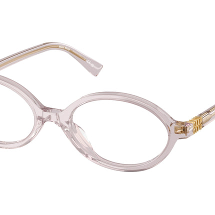 Miu Miu MU01XV Oval Eyeglasses  12W1O1-Mauve Transparent 50-140-18 - Color Map Violet