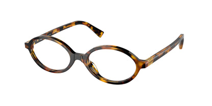 Miu Miu MU01XV Oval Eyeglasses  VAU1O1-Honey Havana 50-140-18 - Color Map Tortoise