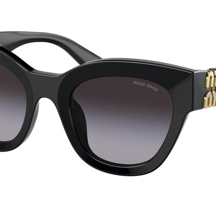Miu Miu MU01YSF Square Sunglasses  1AB5D1-Black 51-135-22 - Color Map Black