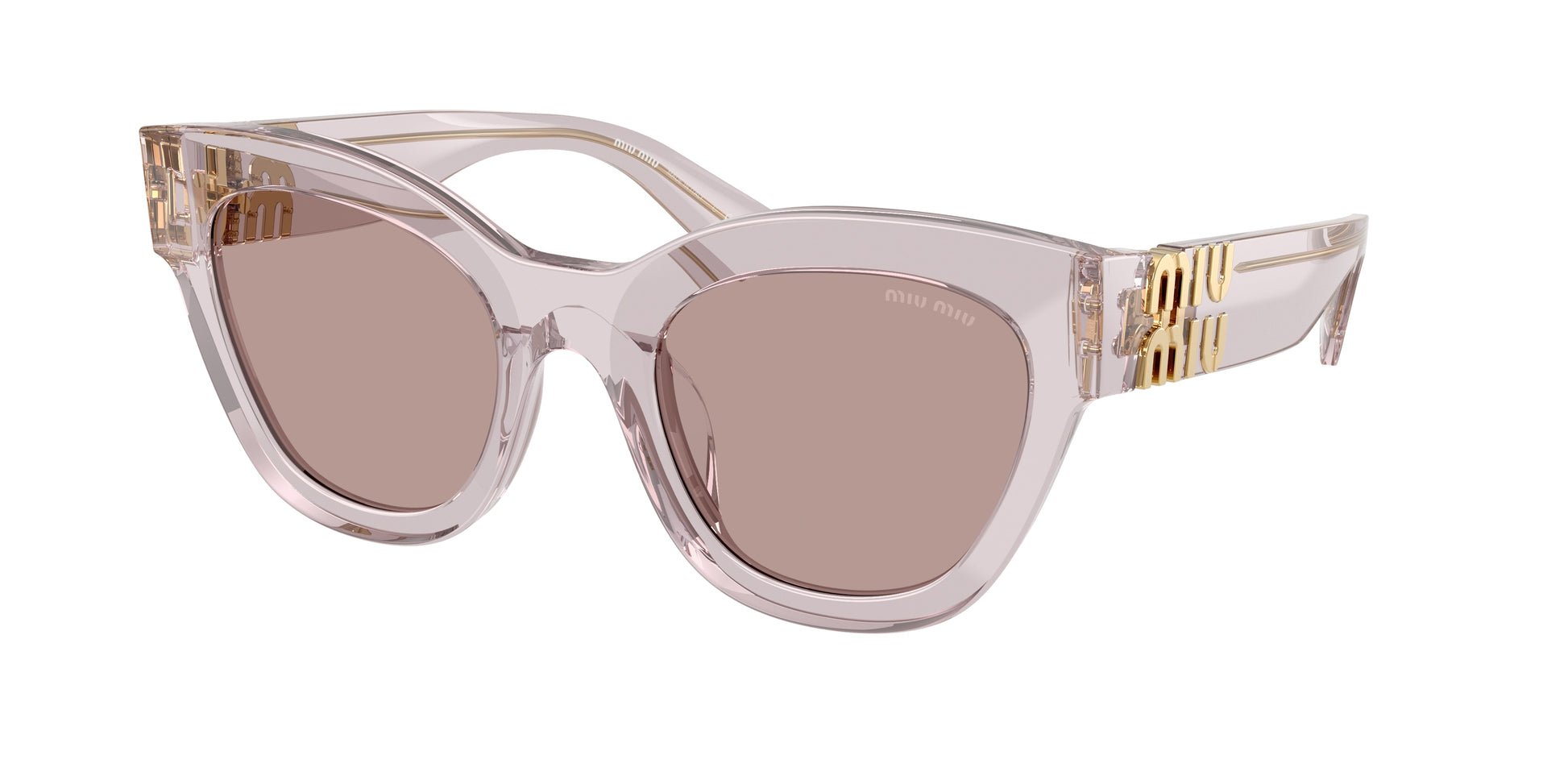 Miu Miu MU01YS Square Sunglasses  12W20I-Transparent Mauve 51-135-22 - Color Map Violet
