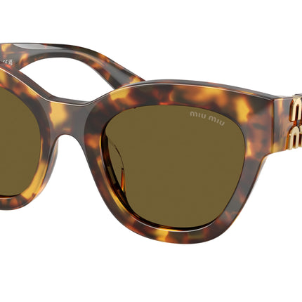 Miu Miu MU01YS Square Sunglasses  14L09Z-Havana Honey 51-135-22 - Color Map Tortoise