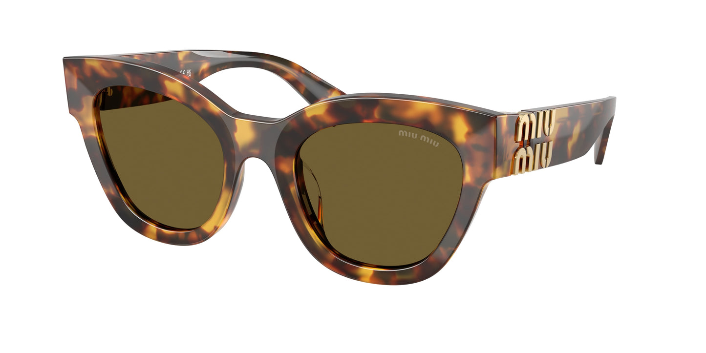 Miu Miu MU01YS Square Sunglasses  14L09Z-Havana Honey 51-135-22 - Color Map Tortoise