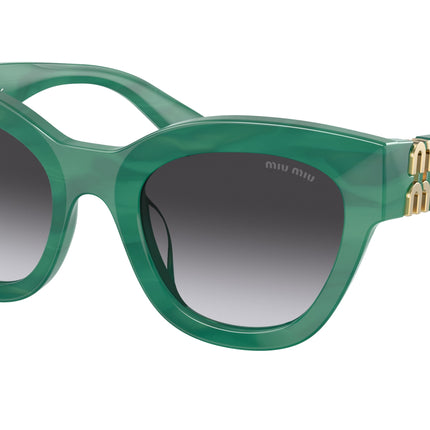 Miu Miu mu01ys Square Sunglasses  15H09S-Green 51-135-22 - Color Map Green