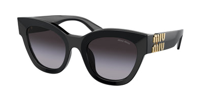 Miu Miu MU01YS Square Sunglasses  1AB5D1-Black 51-135-22 - Color Map Black