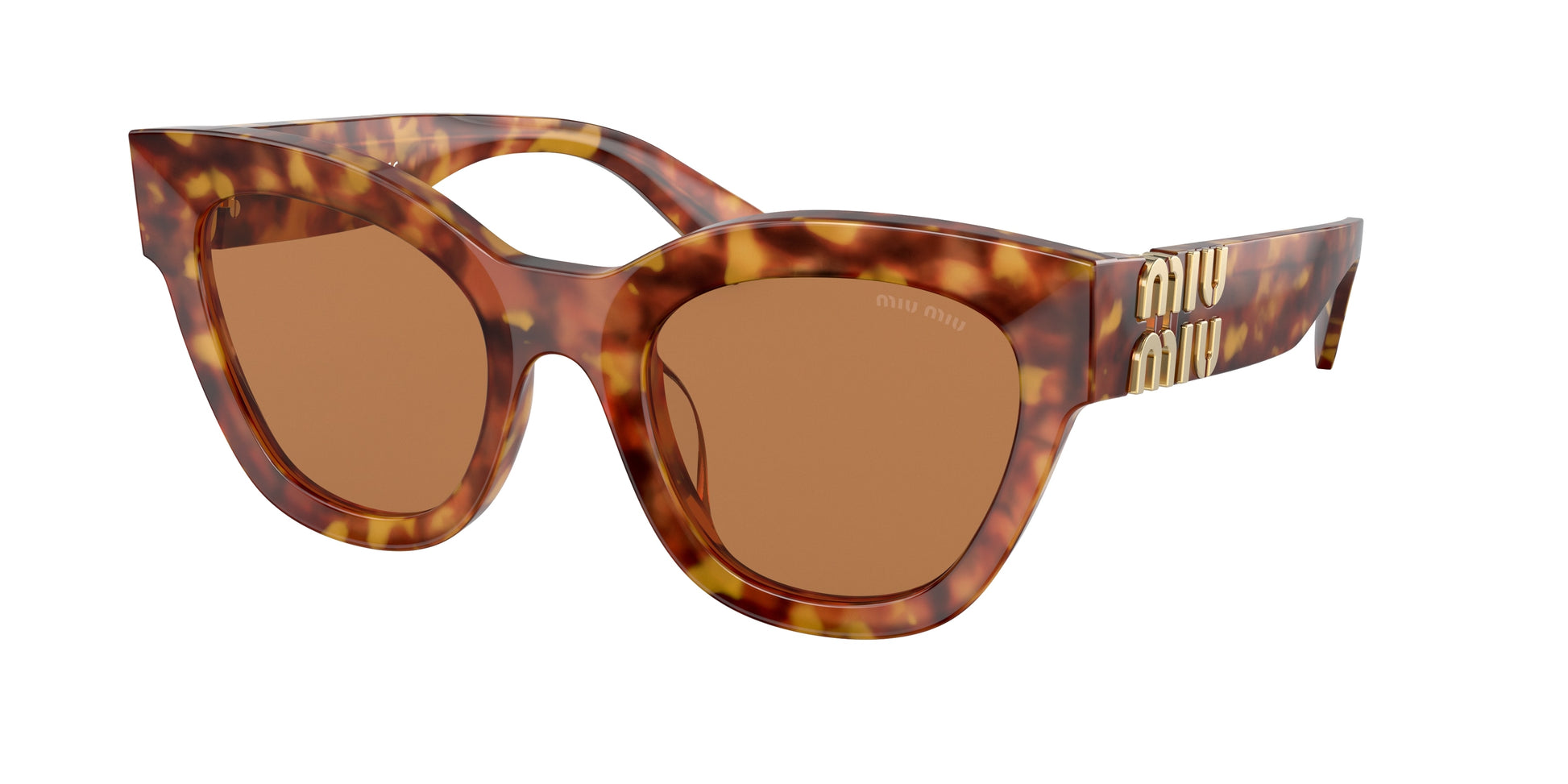 Miu Miu MU01YS Square Sunglasses  4BW2Z1-Light Havana 51-135-22 - Color Map Tortoise