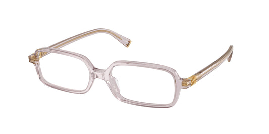 Miu Miu MU01YV Rectangle Eyeglasses  12W1O1-Mauve Transparent 53-140-16 - Color Map Violet