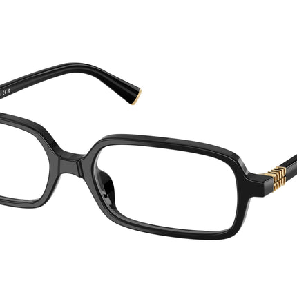 Miu Miu MU01YV Rectangle Eyeglasses  16K1O1-Black 53-140-16 - Color Map Black