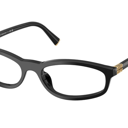 Miu Miu MU01ZVF Oval Eyeglasses  16K1O1-Black 54-140-17 - Color Map Black