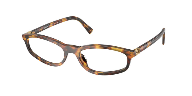 Miu Miu MU01ZV Oval Eyeglasses  14L1O1-Honey Havana 54-140-17 - Color Map Tortoise