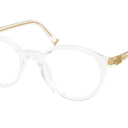 Miu Miu MU02WV Round Eyeglasses  15Z1O1-Transparent 50-140-20 - Color Map Transparent