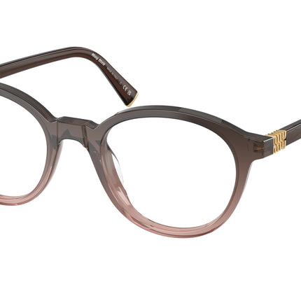 Miu Miu MU02WV Round Eyeglasses  25C1O1-Bordeaux Gradient 50-140-20 - Color Map Red