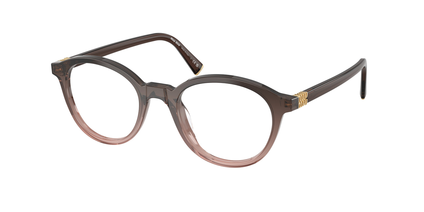 Miu Miu MU02WV Round Eyeglasses  25C1O1-Bordeaux Gradient 50-140-20 - Color Map Red